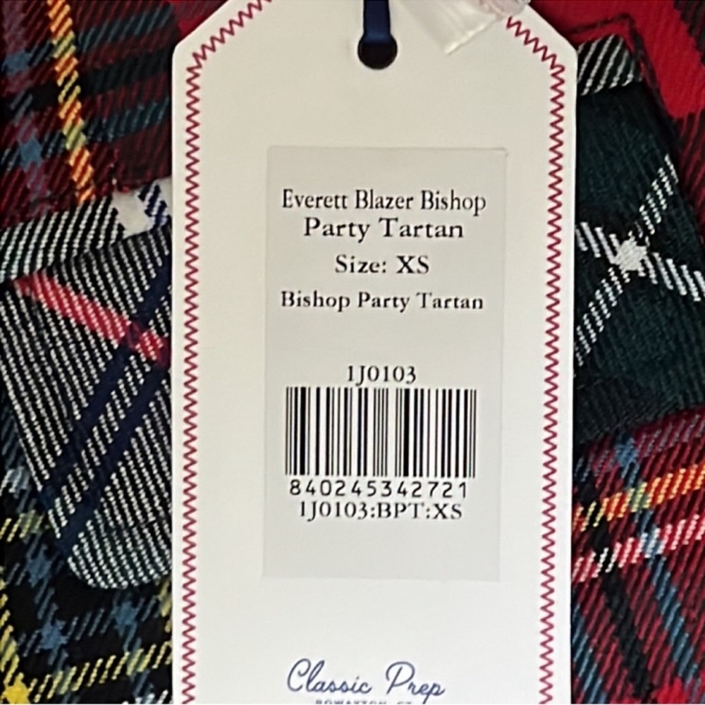 NWT Classic Prep Kids Plaid Patchwork Blazer – Holiday Tartan - Picture 6 of 7